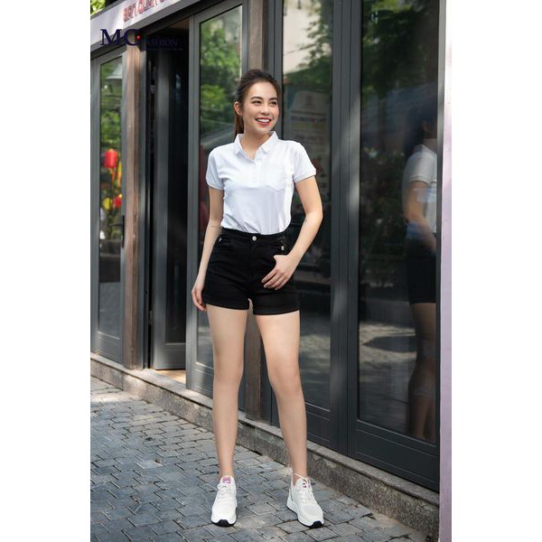 Áo Phông Nữ MC Fashion Cổ Bẻ Thoáng Mát Chất Cotton Thái Co Giãn 4 Chiều Chuẩn Form AP206