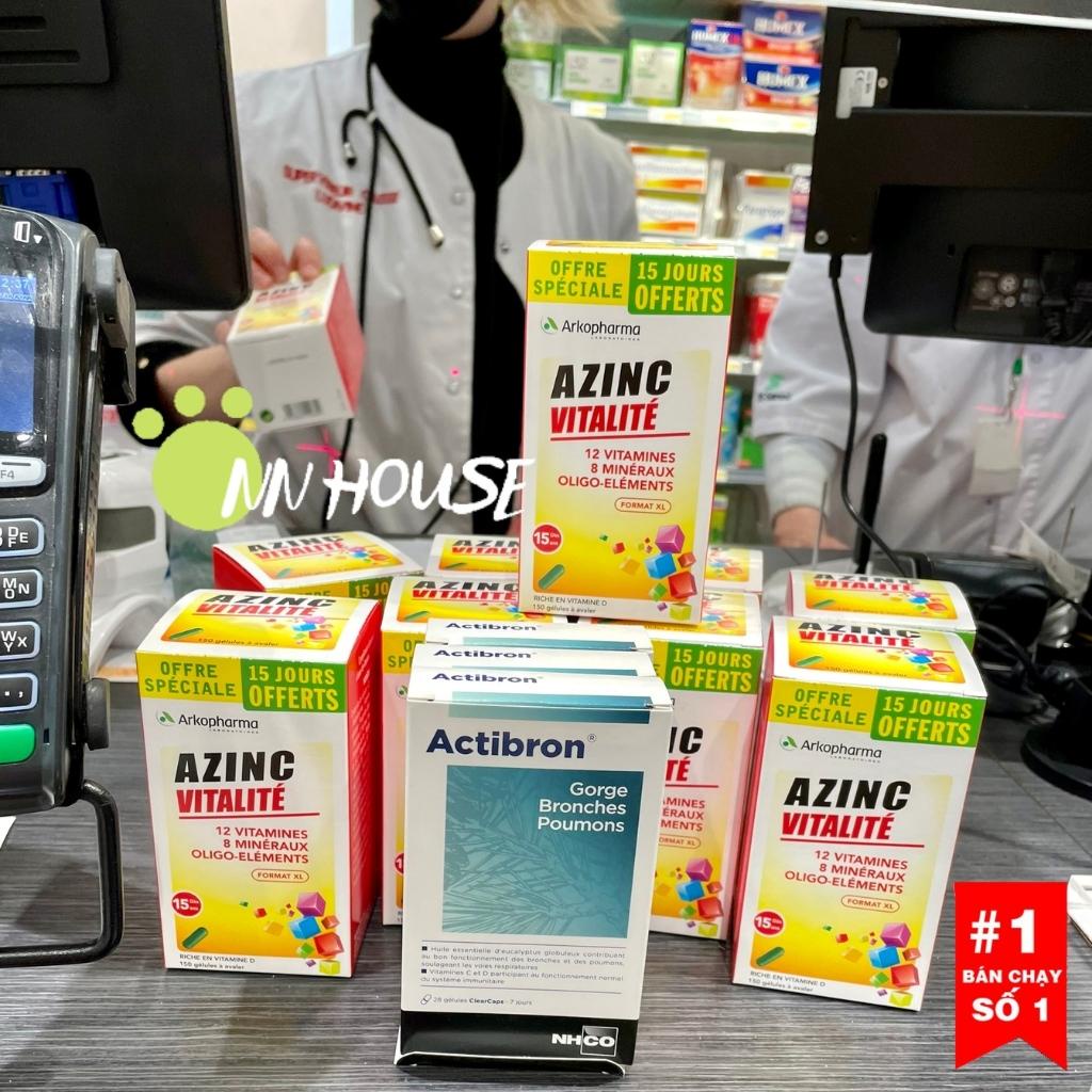 Bổ phổi, họng,bổ phế NHCO Actibron 3 in 1 Pháp cho người lớn chứa tinh dầu khuynh diệp,vitamin c,vitamin d tăng đề kháng
