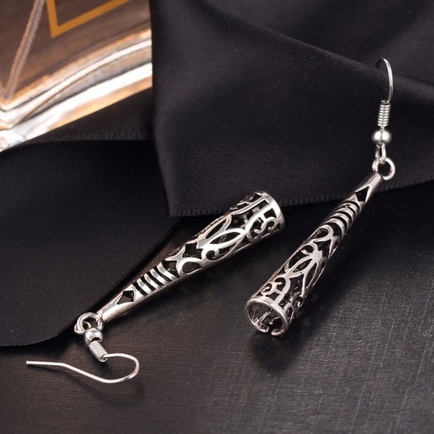 Chic Long Hollow Vintage Silver Tassel Drop Earring Bohemia Fashion Women Pendant Dangle Earrings