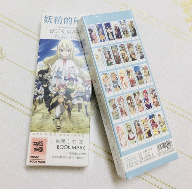 Bộ 36 ảnh bookmark anime fairytail, đánh dấu trang anime fairytail