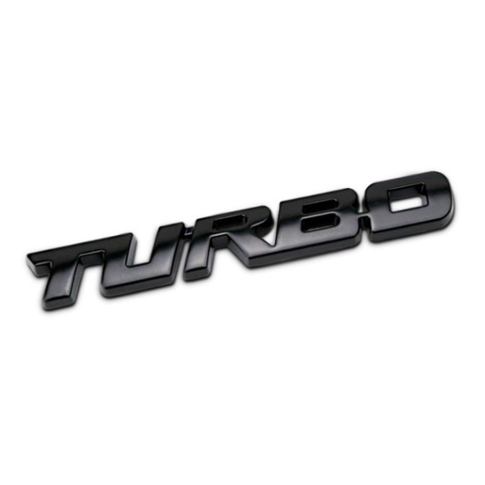 Sản phẩm Decal tem chữ Turbo inox dán trang trí thân hay đuôi xe hơi, ô tô ..