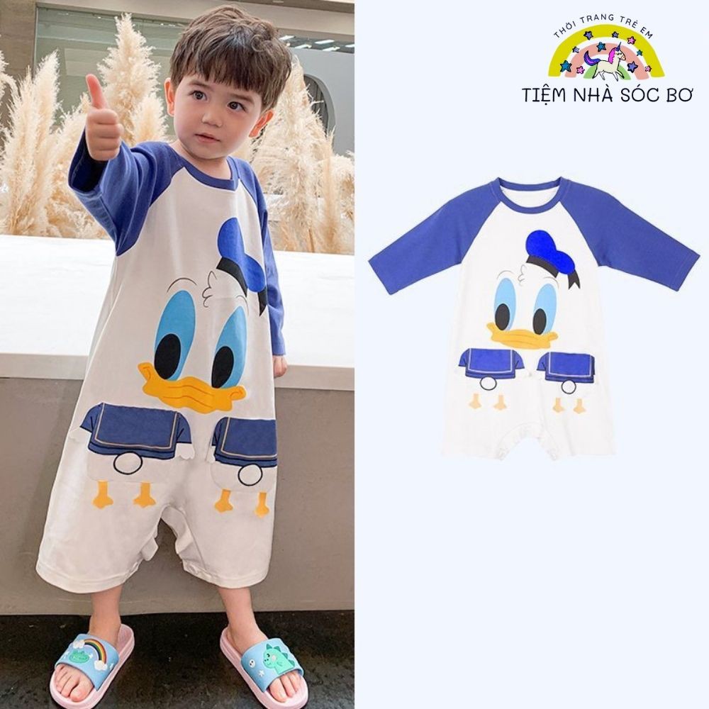 Bộ đồ ngủ dài tay cho bé trai chất cotton co giãn mềm mịn