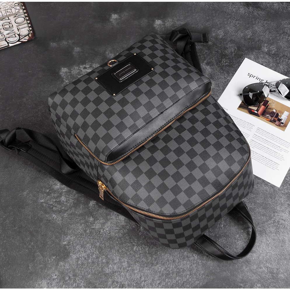 BALO DA HỌA TIẾT CARO / BALO THỜI TRANG / BALO LAPTOP