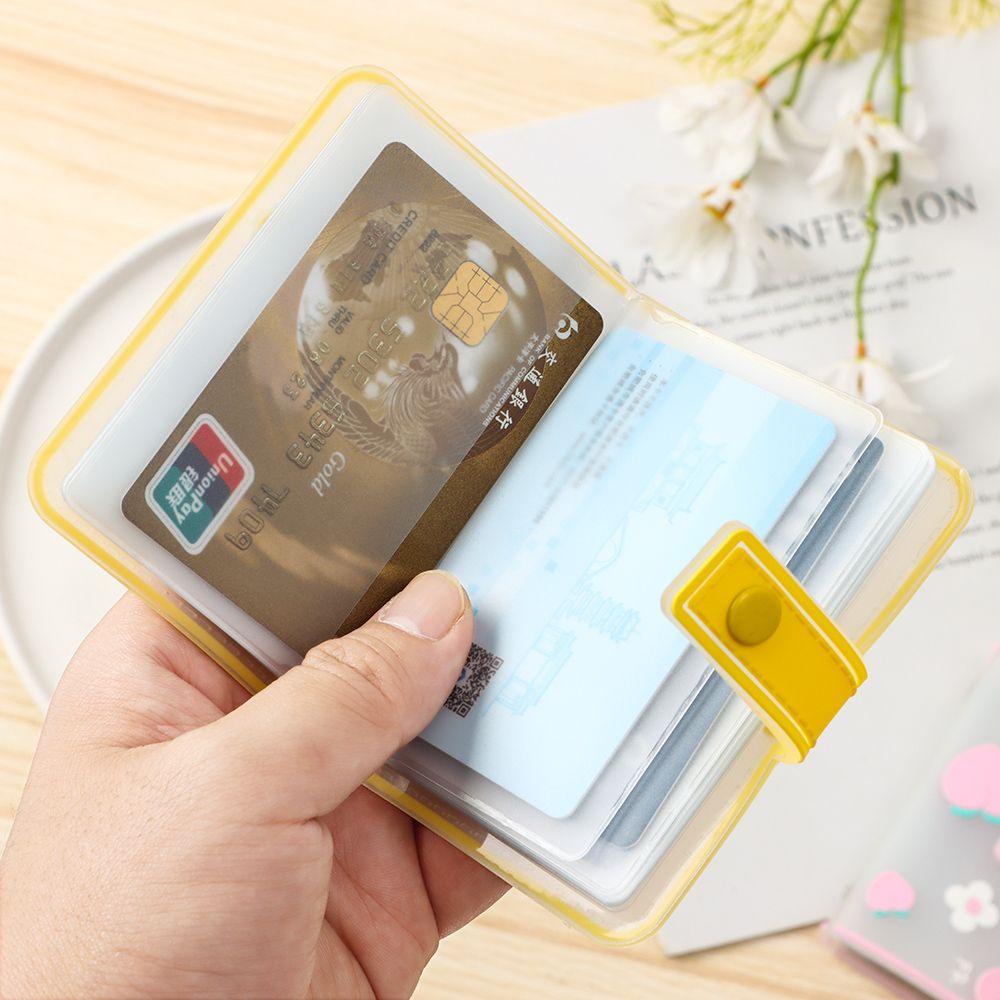 YVETTE Multi-function 20 Pockets Pocket Bag Cute Fruit Small Photo Album Name Card ID Holder Candy Color Students Girls Card Pack Name Card Book Multi-card Slot Cartoon Animal/Multicolor
