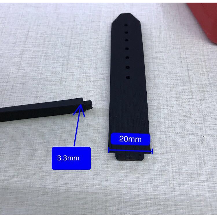 Dây Đeo Đồng Hồ Bằng Silicon Nhiều Màu Sắc 13mm*20mm Kèm Khóa Kim Loại 18mm