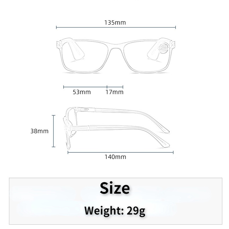 Kính đọc sách chống ánh sáng xanh mới của nam giới Kính đọc bảo vệ bức xạ ống kính nylon chất lượng cao