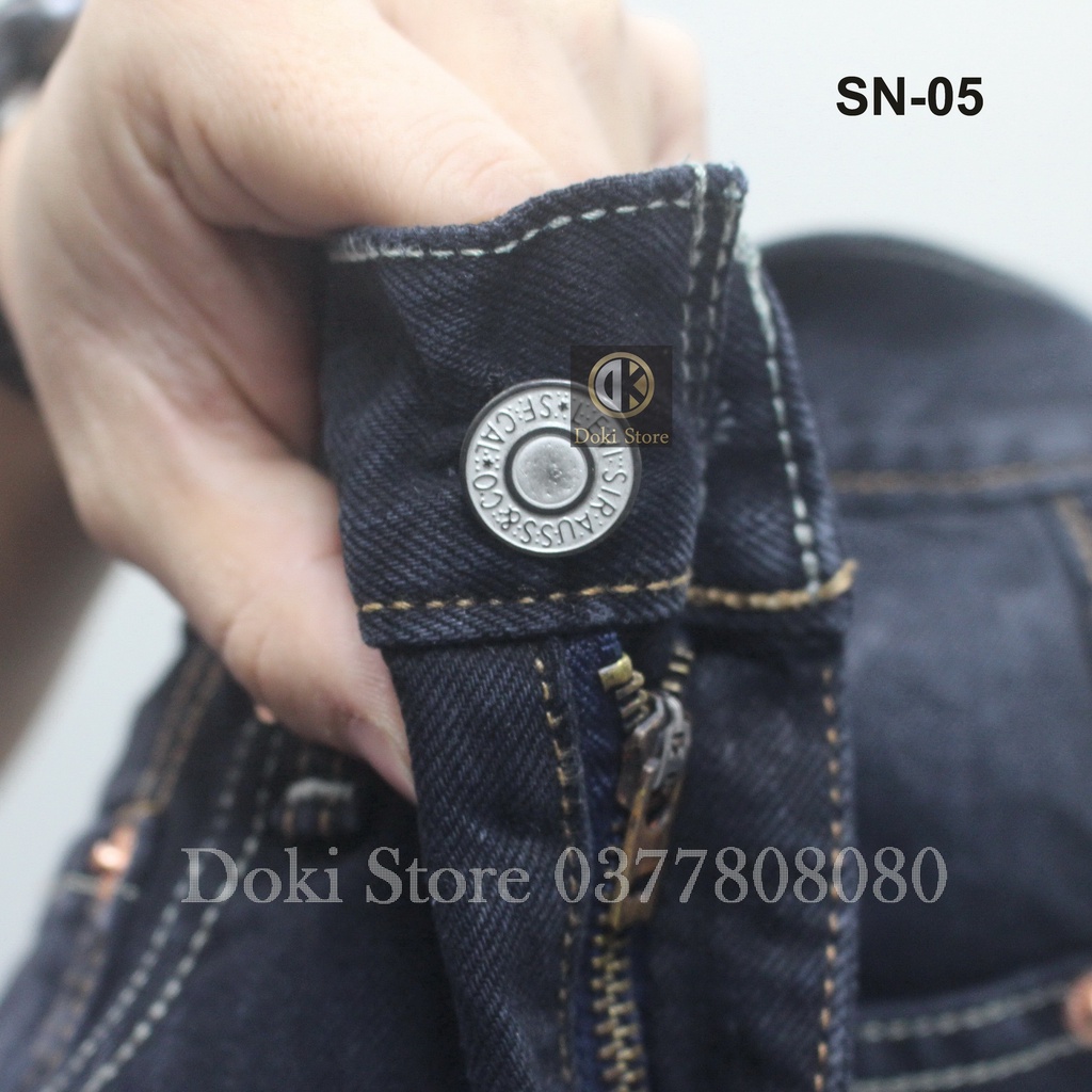 Quần jean nam xanh đậm SN-11, quần jean ống rộng, ống suông, vải mềm ko co giãn - Doki Store