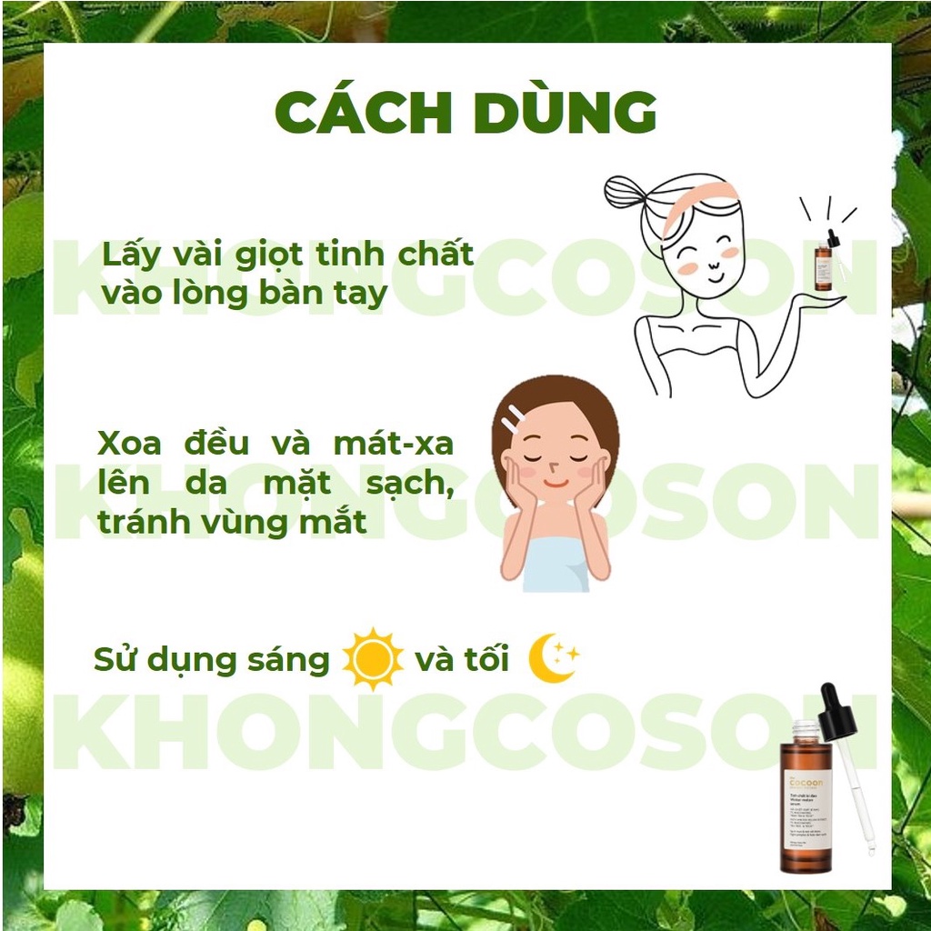 Tinh Chất Bí Đao Cocoon Winter Melon Serum Mini &amp; Full size 15 - 70ml - Khongcoson