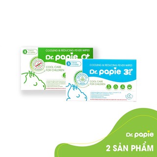 [Có Video Thật] Khăn Lau Hạ Sốt Dr Papie Cho Bé 0m+,3m+ Hộp 25 Miếng An Toàn Không Tác Dụng Phụ