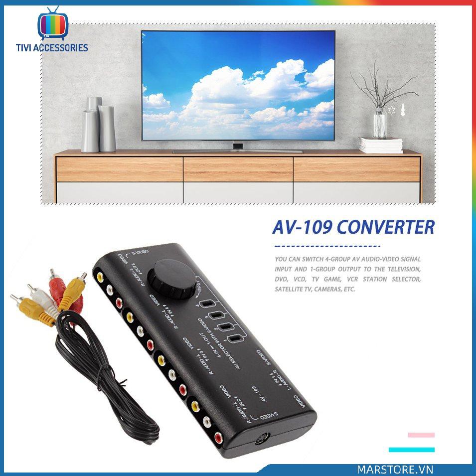 Bộ Chia Tín Hiệu 4 Trong 1 Av Audio Video Tiện Dụng