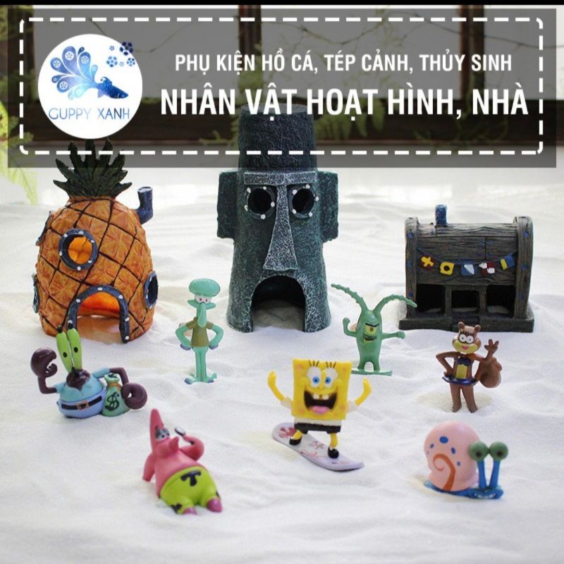Mô hình trang trí hồ thủy sinh, hồ cá với nhiều mẫu hoạt hình