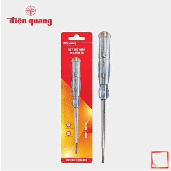 [Hàng chính hãng] Bút thử điện Điện Quang ĐQ ETP08 GR (Đầu vít dẹp, 190 mm, màu xám trong)