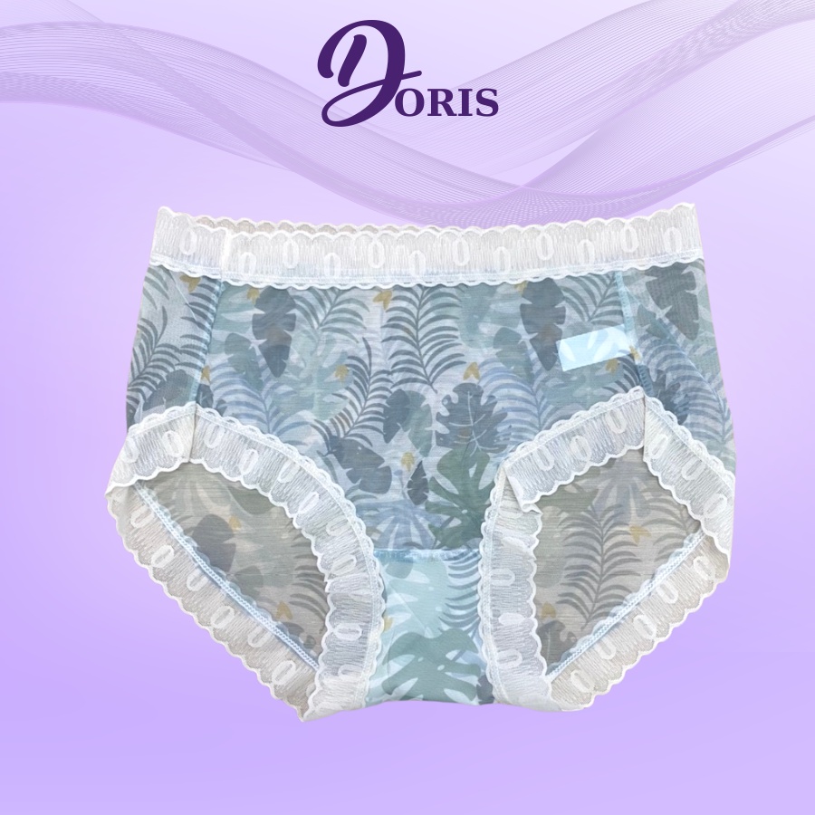 Quần Lót Ren Lưới Mỏng Co Dãn Siêu Thoáng Mát Họa Tiết Xinh Xắn DORIS 12