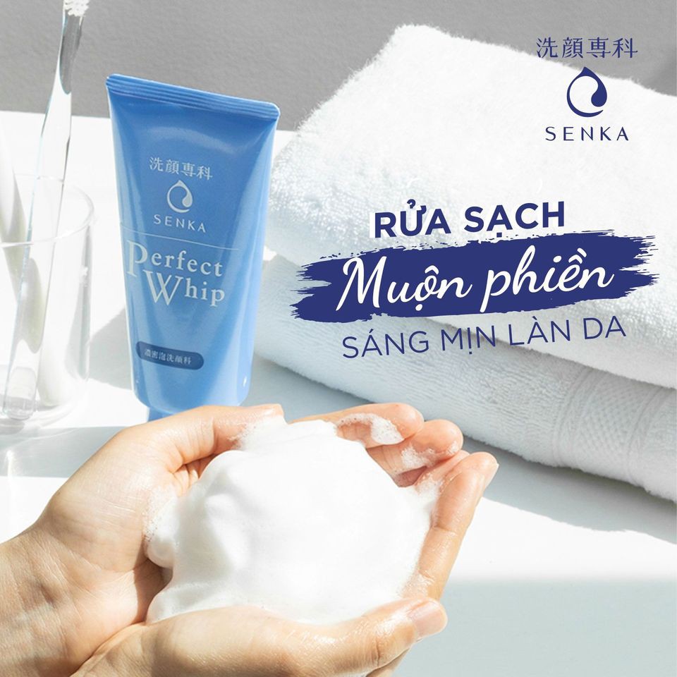 [Mã FMCGMALL - 8% đơn 250K] Sữa Rửa Mặt Shiseido Senka Perfect Whip Cleansing Foam (120g)