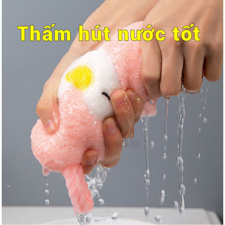 Khăn lau tay treo tường mềm mịn hình chim cánh cụt dễ thương