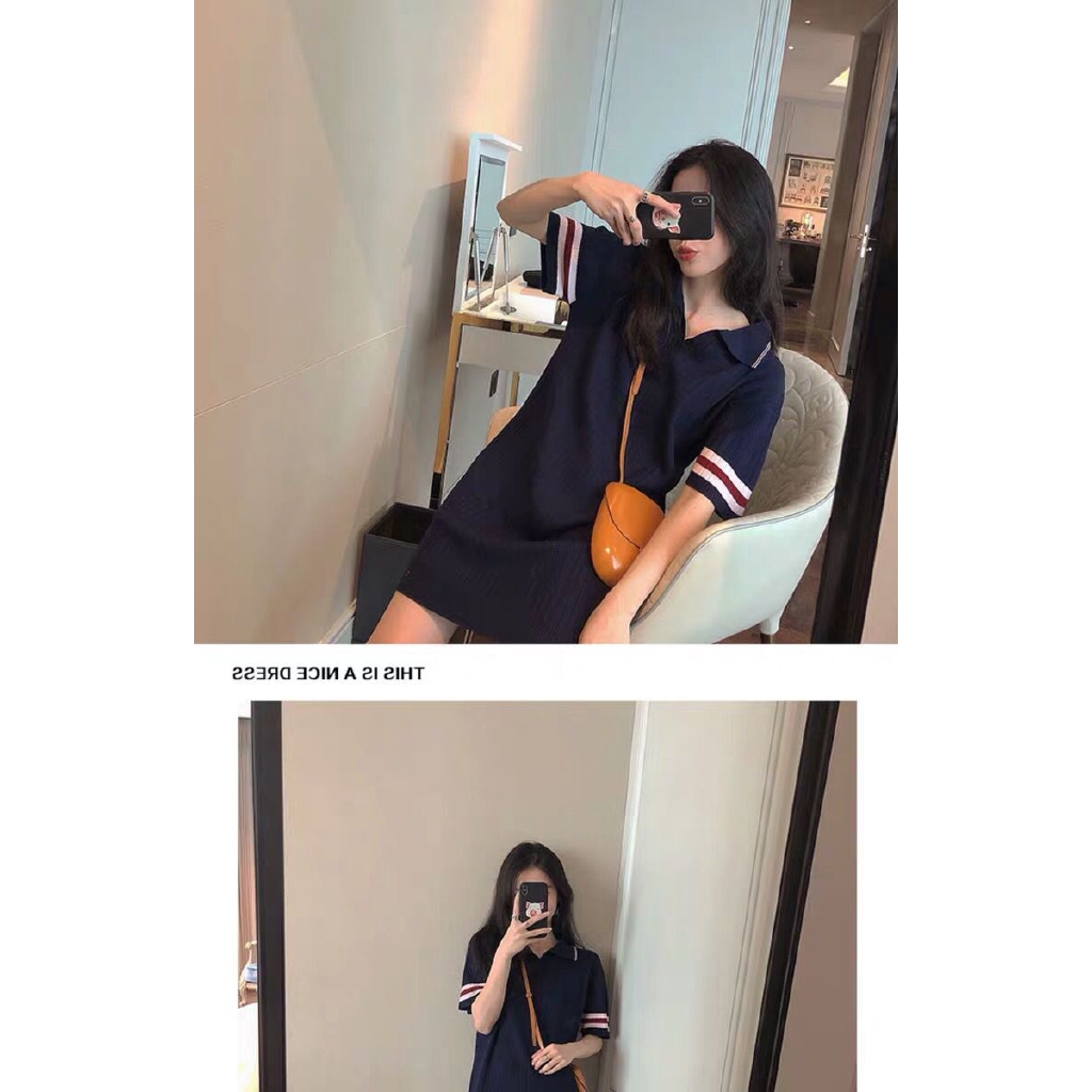 Đầm Polo Ngắn Tay Dáng Rộng Xinh Xắn Dành Cho Nữ | BigBuy360 - bigbuy360.vn