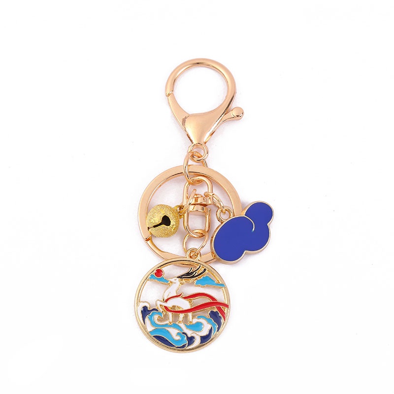 Móc khóa Miss Zoe tráng men hình hươu/ thỏ hoạt hình dễ thương phù hợp làm quà tặng cho bạn bè