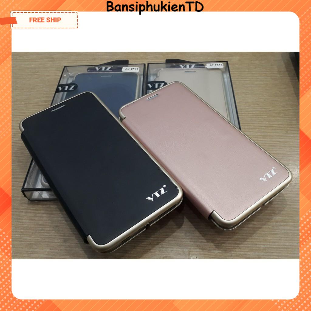 BAO DA SAMSUNG A8PLUS Kiêm ví da hàng xuất nhật CAO CẤP