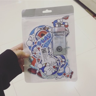 Set sticker doremon chống nước dán vali