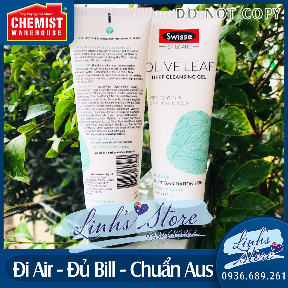 125ml 💦 Sữa rửa mặt Swisse Cleansing Gel 💙 Chemist Warehouse - Úc