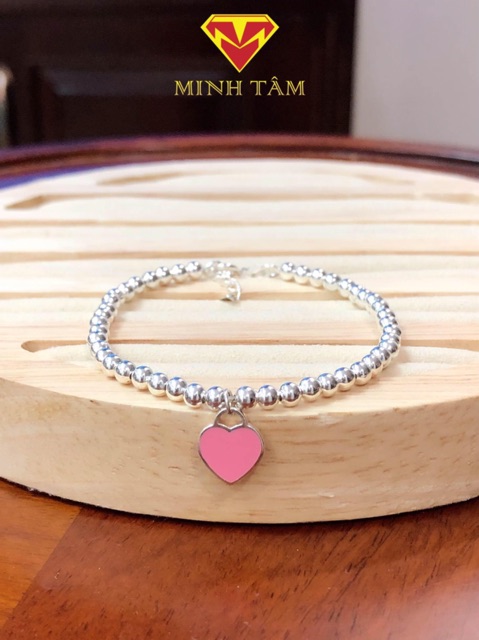 Lắc tay bi bạc trái tim Tifany bạc S925-Minh Tâm Jewelry