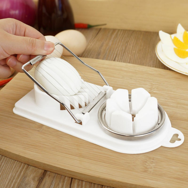 Dụng Cụ Cắt Trứng Luộc Đa Năng 2 Trong 1 Bằng Thép Không Gỉ