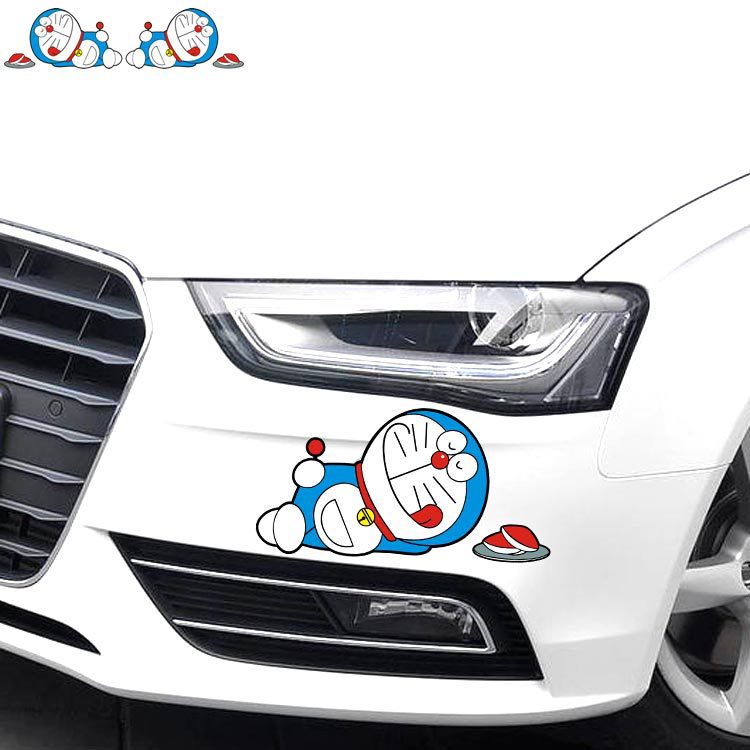 Miếng dán xe/ chiếu hậu/ bình xăng họa tiết hoạt hình Doraemon chống thấm nước 2020 cho Honda Toyota