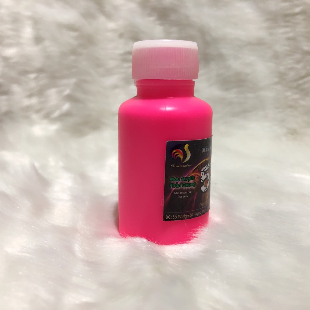 Màu phản quang Chicken 5D 30ml mềm mịn vẽ tranh phát sáng trong đêm khi có đèn UV