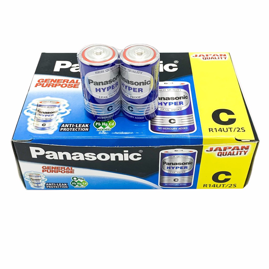 Pin trung Panasonic hyper R14UT-2S vỉ 2 viên chính hãng