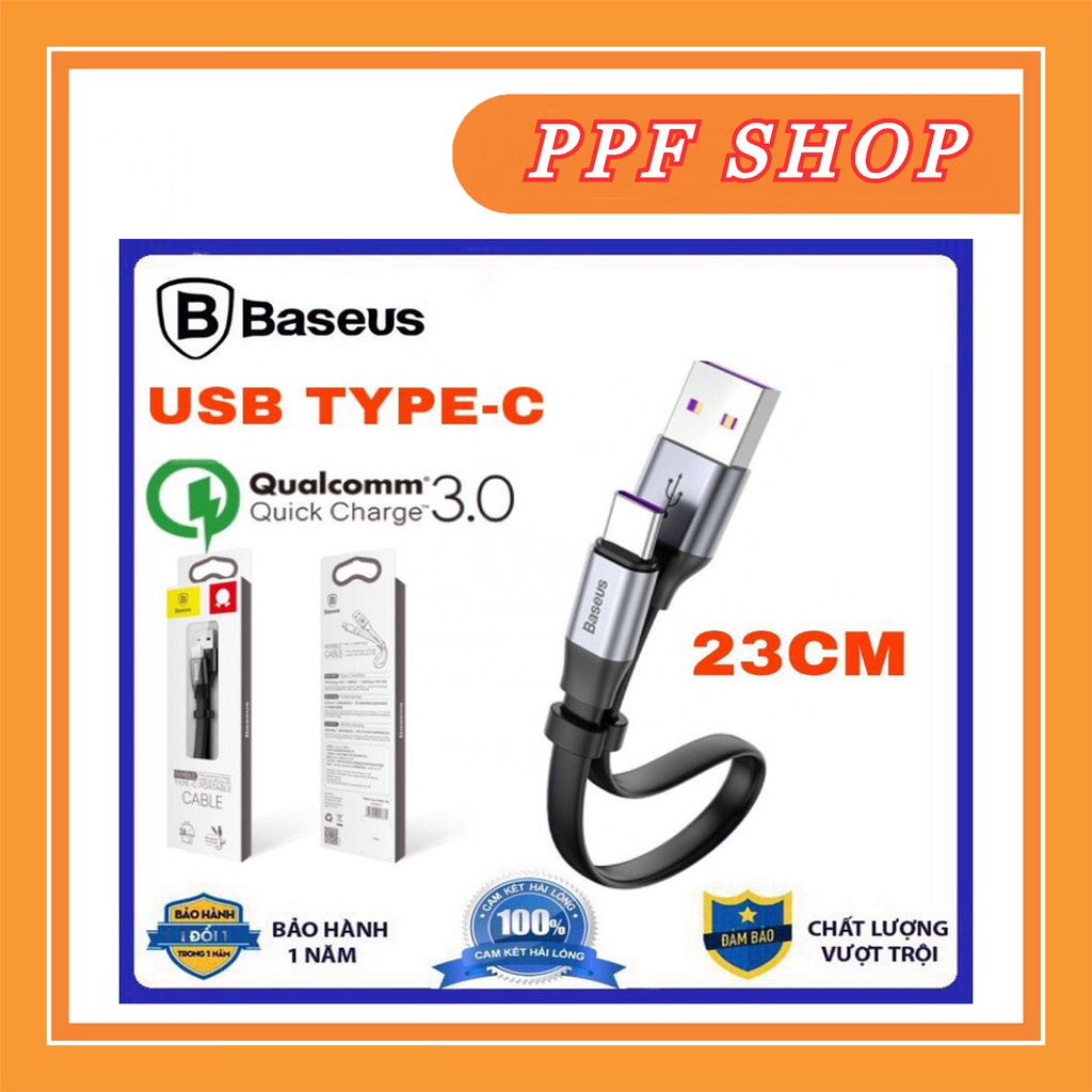 CÁP SẠC Baseus nimble usb type C 23cm - DÂY SẠC NGẮN DÙNG CHO PIN SẠC DỰ PHÒNG