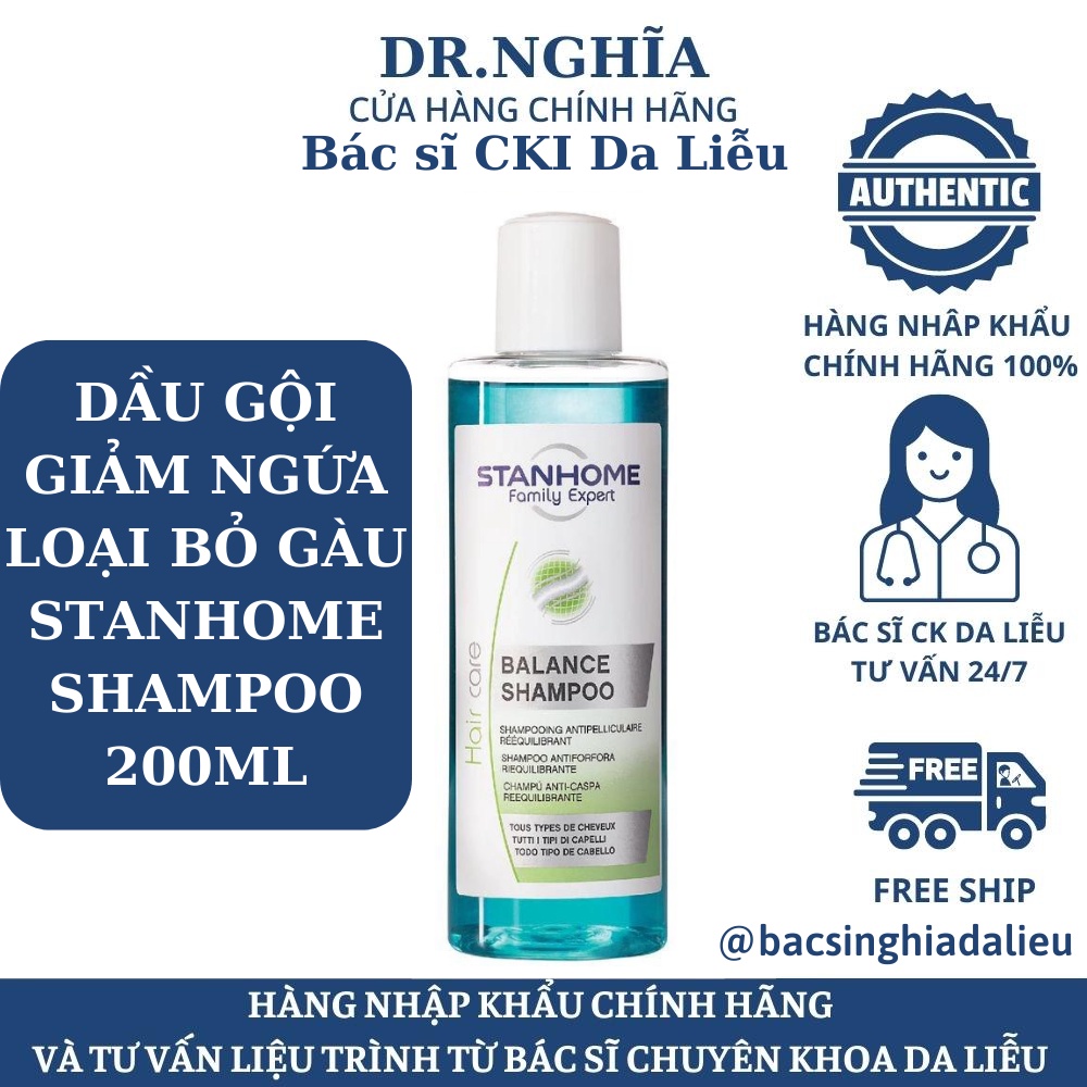 Dầu gội giảm ngứa, giảm gàu Stanhome Balance Shampoo 200ml BS NGHĨA