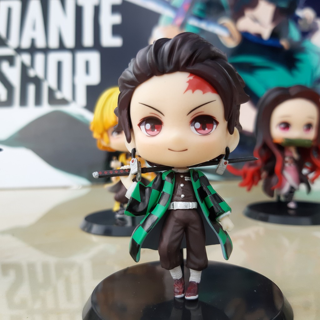 Mô Hình Demon Slayer Kimetsu no Yaiba Nhân Vật Figure Tanjirou, Zenitsu, Inosuke, Nezuko 8cm | Tặng Poster