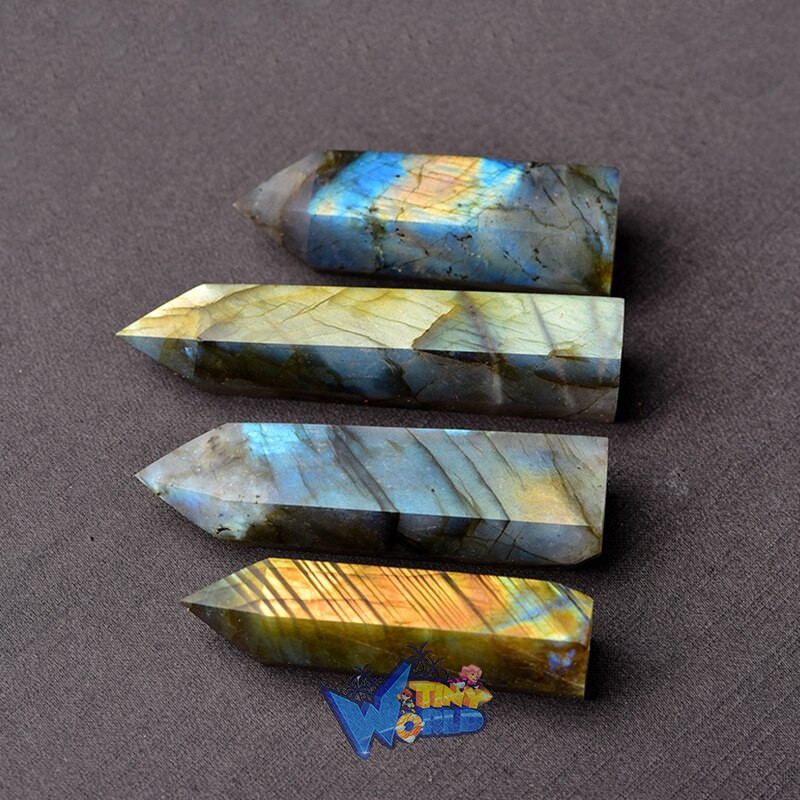 Đá Thanh Tẩy Phong Thủy Hình Trụ Đá Labradorite Cao Cấp