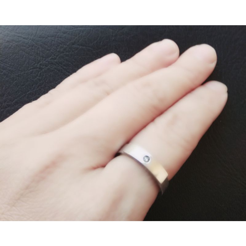 Nhẫn khắc 0,03 Silver GP kim size6