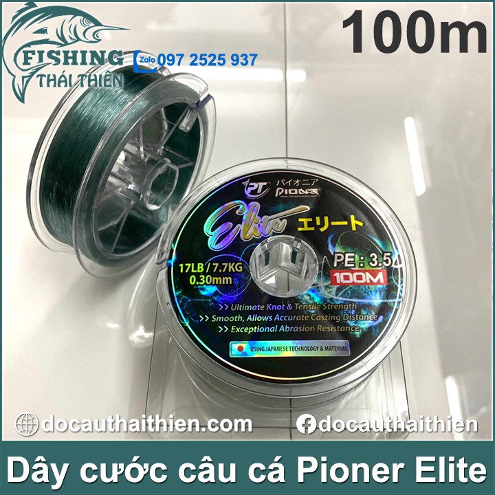 Dây cước câu cá Pioner Elite cuộn 100m