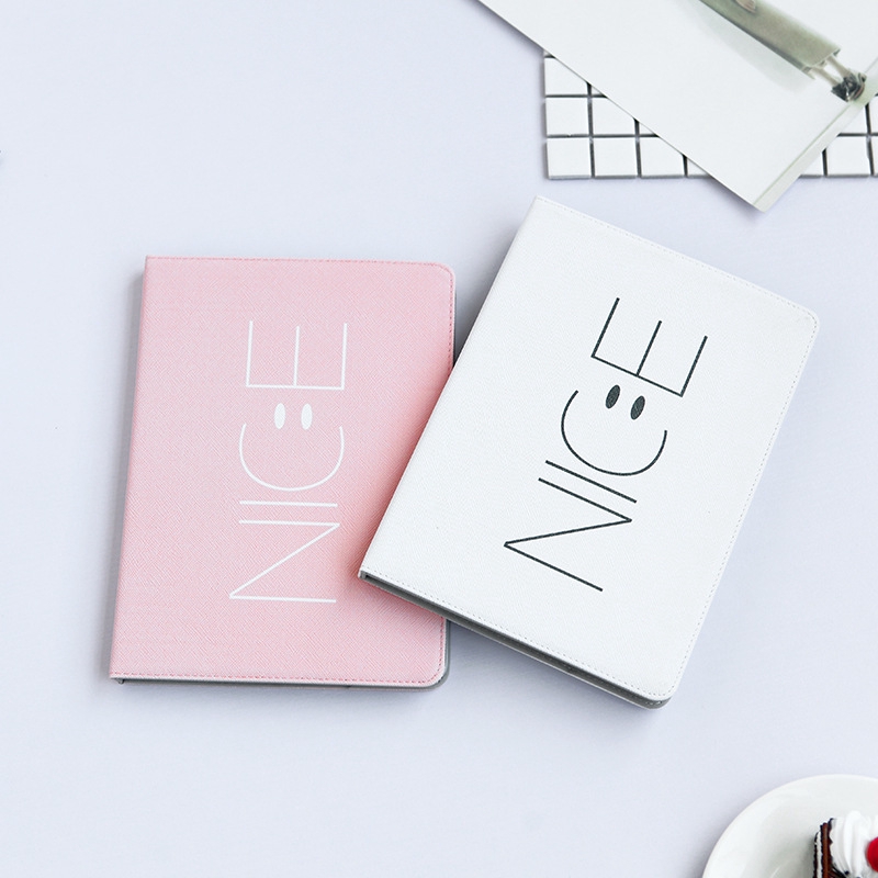 Bao da máy tính bảng Lykry  nắp lật hình mặt cười dành cho Ipad Air Mini 5 / 2 / 3 / 4 Pro / 9.7 / 10.2 / 11 | BigBuy360 - bigbuy360.vn