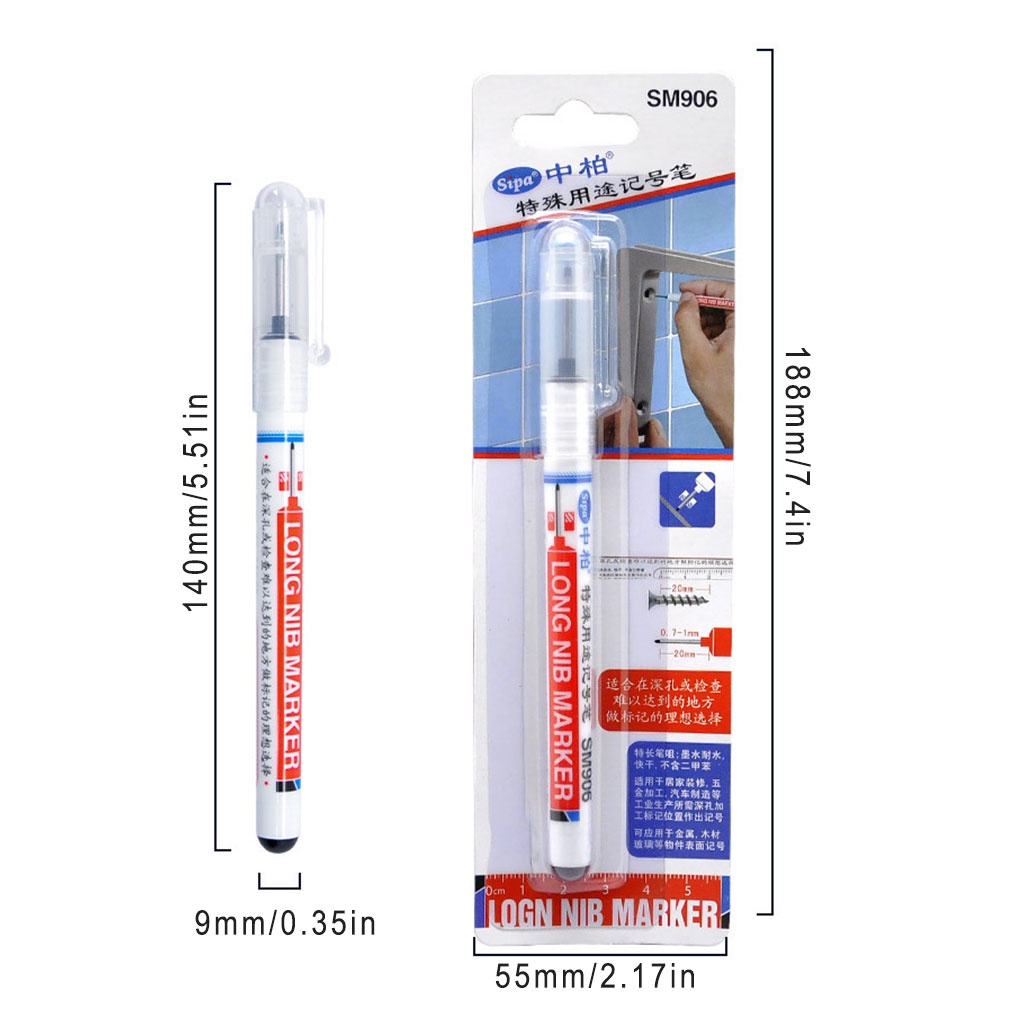 Plastic Marker Pen Woodwork Metal Glass Ceramic Making Scribing Waterproof Quick Dry Maker Pen