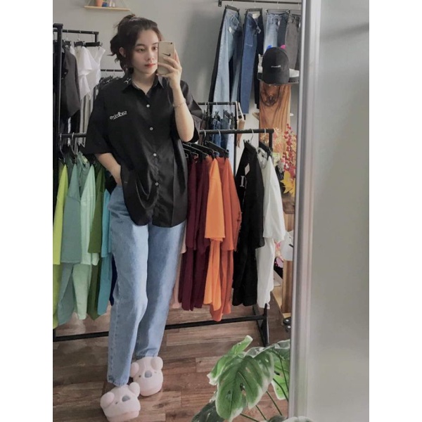 Áo Sơ mi tay lỡ in chữ Sadboiz cực ngầu dành cho Nam, nữ