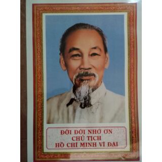 Ảnh bác Hồ ép plastic