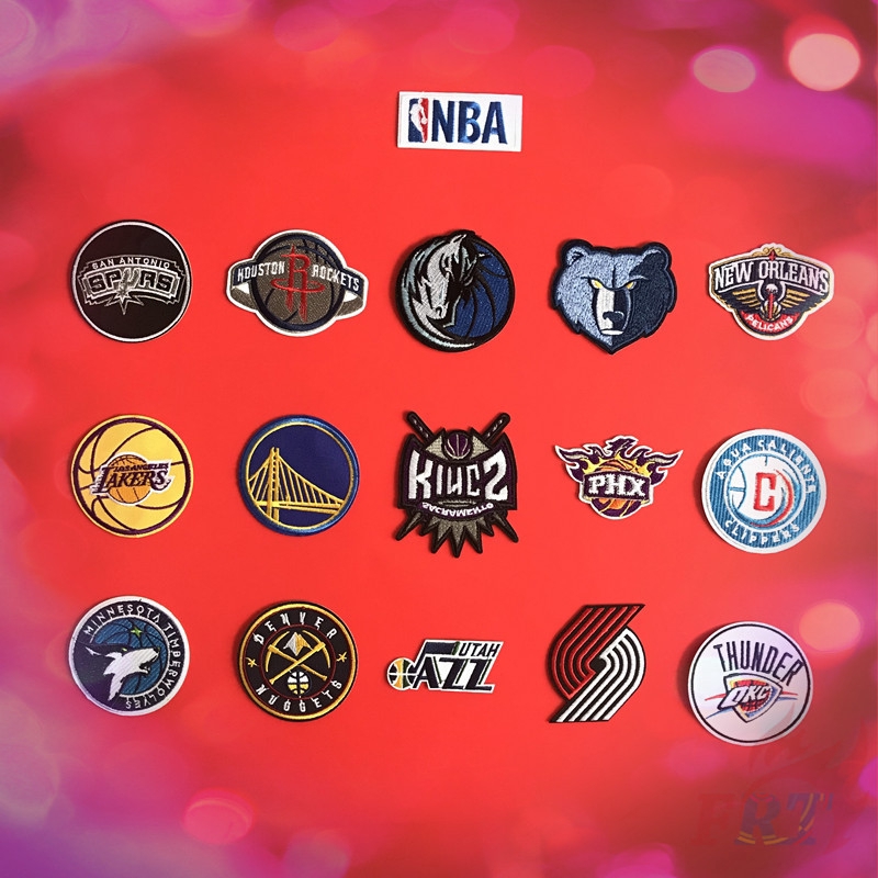 Sticker Ủi Thêu Hình Logo Đội Bóng Rổ Nba