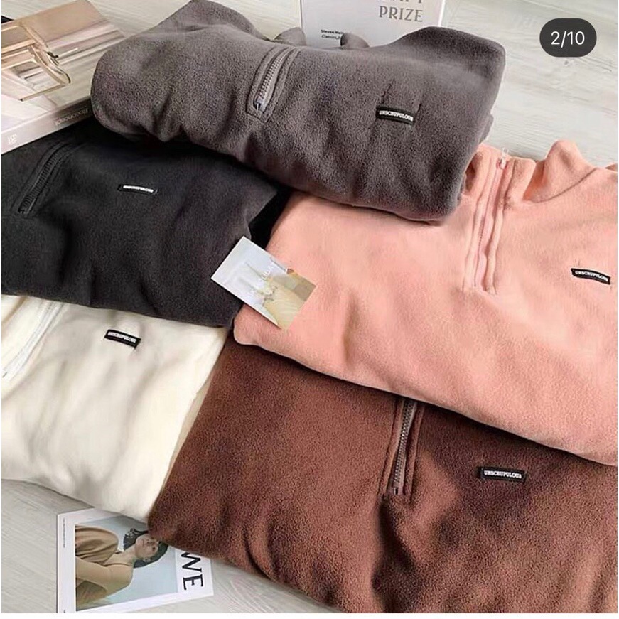 ÁO NỈ SWT CỔ KHOÁ LOGO UNISEX NAM NỮ [ RẺ VÔ ĐỊCH ] | BigBuy360 - bigbuy360.vn