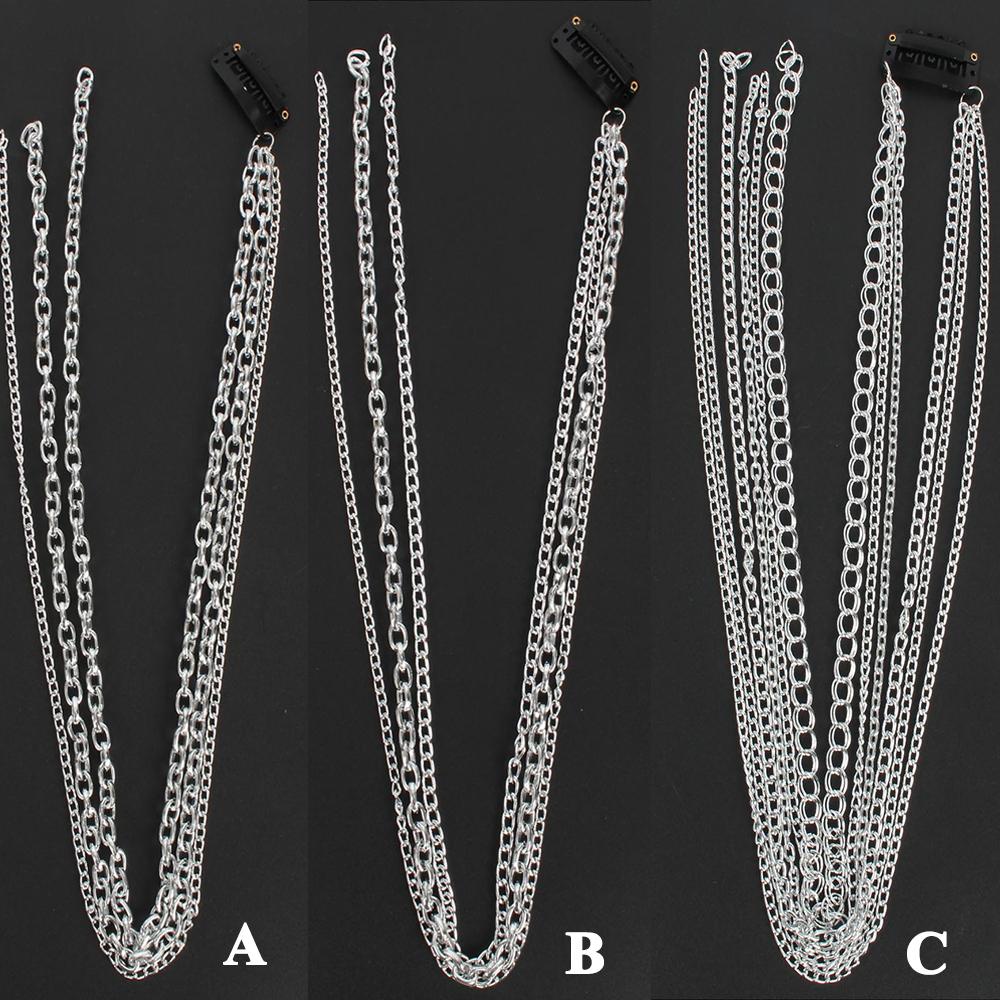 ANEMONE Tóc Giả Nối Dài Dạng Chuỗi Màu Bạc Nhiều Sợi Cho Cô Dâu