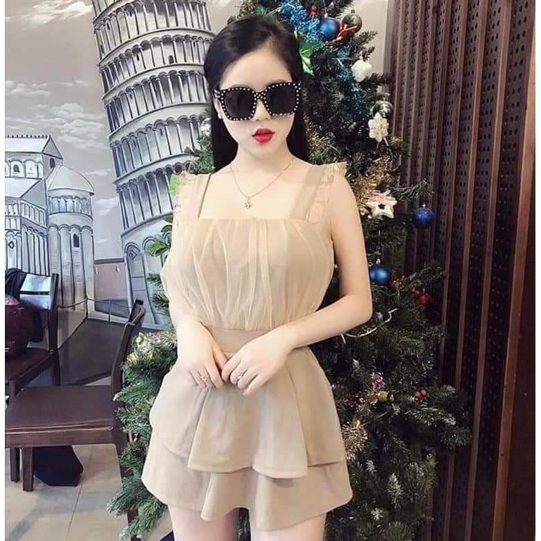 Đầm Nữ Phối Lưới Có Quần Trong Xinh Xắn Thời Trang Bella