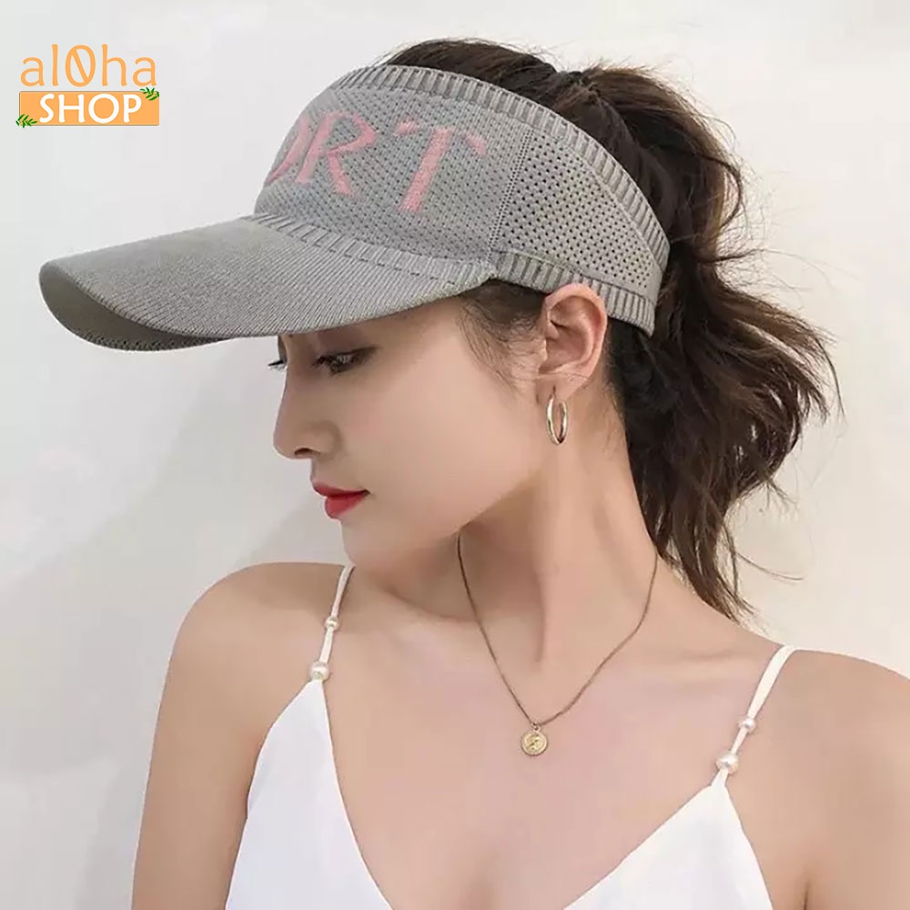 Nón chóp len - mũ lưỡi chai hở đầu thể thao Sport cá tính, năng động - al0ha Shop