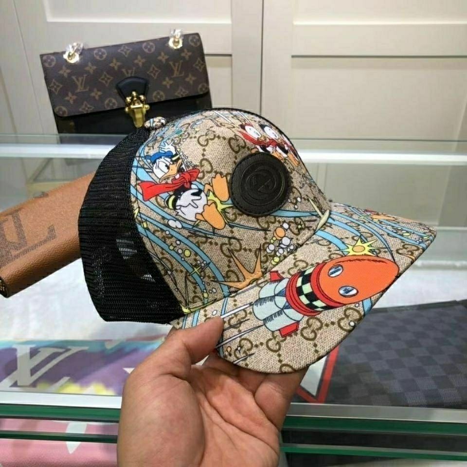 Mũ Bucket Chống Nắng 58cm In Họa Tiết Vịt Donald Hoạt Hình Thời Trang Cho Nam Và Nữ