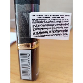 SON LÌ MỊN L'OREAL 214 HỒNG NÂU