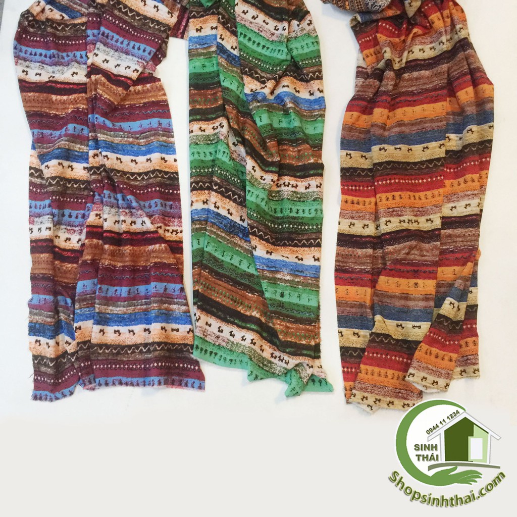 Vải thổ cầm nhiều màu - vải lụa hawai in hình thổ cẩm [ 1 mét x khổ 1,55m ] - chọn màu