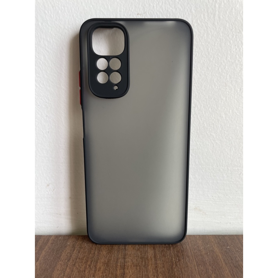 Ốp lưng cho Xiaomi Redmi Note 11 , Note 11S 4G, Note 11 Pro lưng nhám, che camera ( đen)