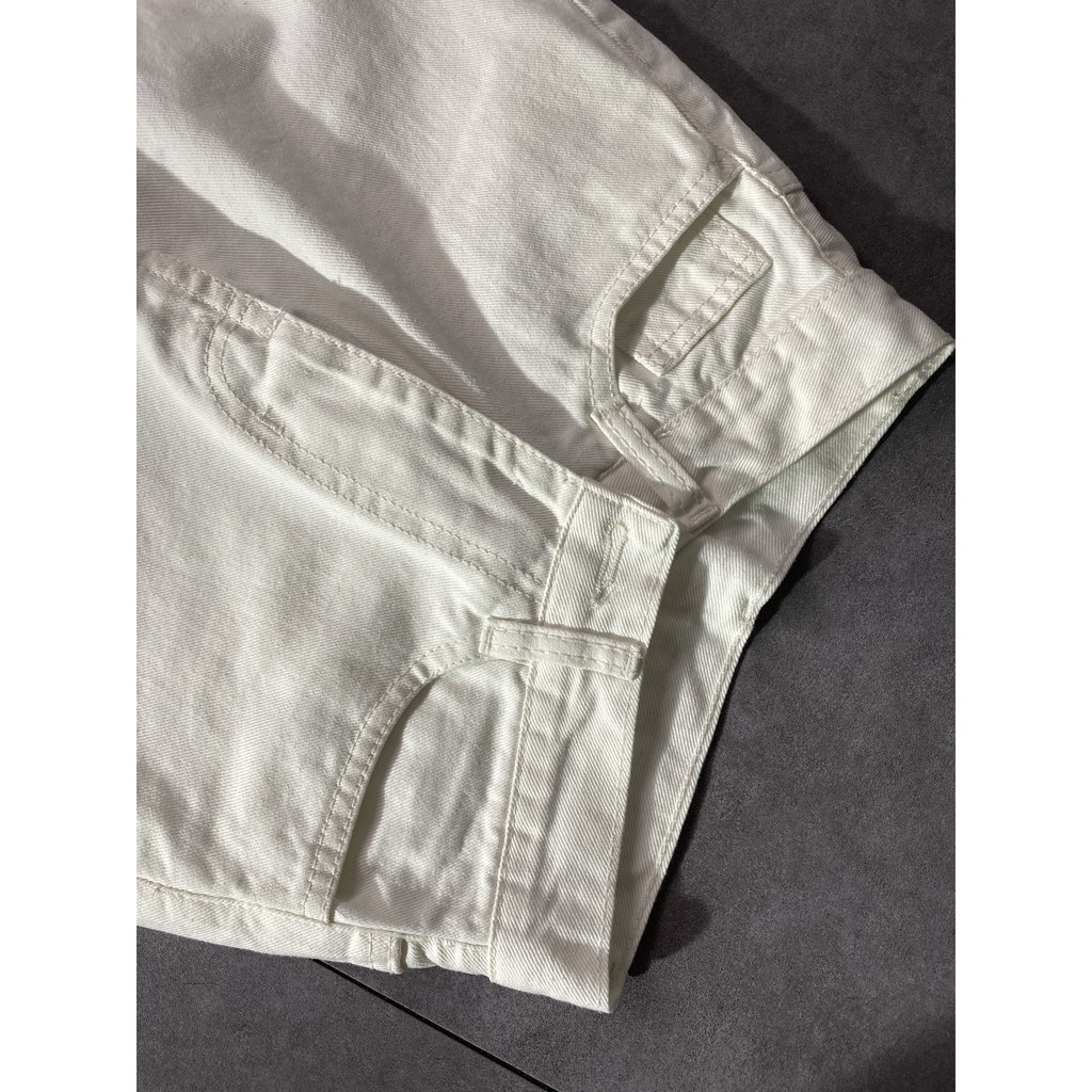 Quần Jean Ống Rộng Trắng Dài hách chân lưng siêu cao tôn dáng PIGI STORE Mã 95