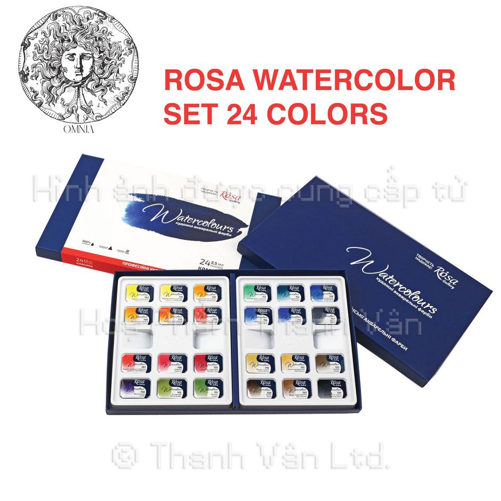Màu Nước Rosa Gallery 14/21/24 Màu (Made in Ukraine)